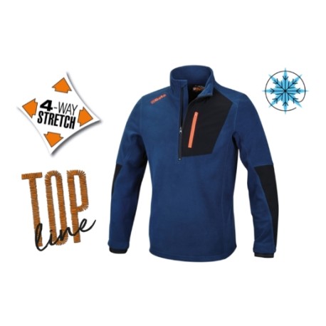 Micro forro polar de tejido elástico con cremallera corta 7654B