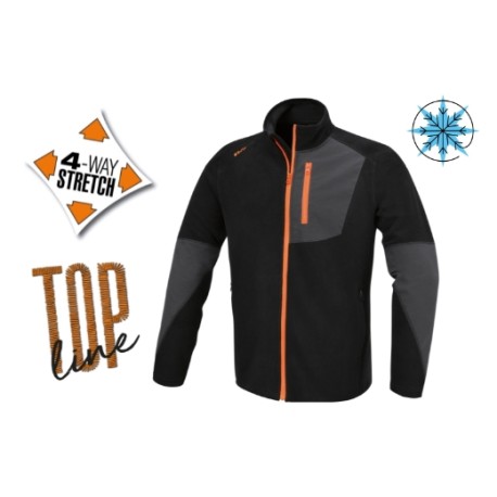 Forro Polar de Tejido Elástico con Cremallera Larga 7657N