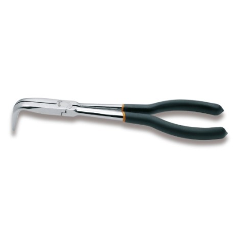 Alicate de bocas semirredondas acodadas 90° muy largas granuladas, co