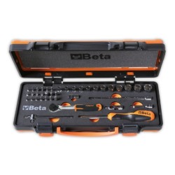 Surtido de 12 vasos multihuella, 20 puntas y 7 accesorios, en termofo