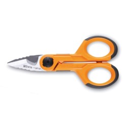 Tijeras de electricista con avellanador, hojas de acero inoxidable co