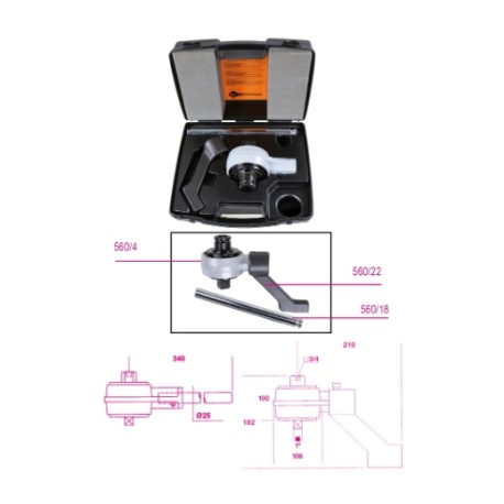 Multiplicador de par con pie de reacción 560/C4+ | Beta Tools
