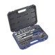 Juego de 66 piezas con Llave de vaso de 1/2"" y 1/4''. carracas extensibles de 72 dientes de 1/2"" y 1/4'' y diferentes accesori