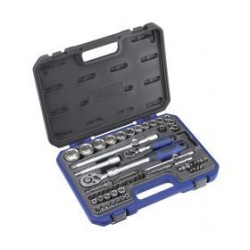 Juego de 66 piezas con Llave de vaso de 1/2"" y 1/4''. carracas extensibles de 72 dientes de 1/2"" y 1/4'' y diferentes accesori