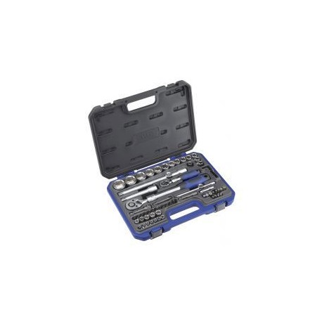 Juego de 66 piezas con Llave de vaso de 1/2"" y 1/4''. carracas extensibles de 72 dientes de 1/2"" y 1/4'' y diferentes accesori