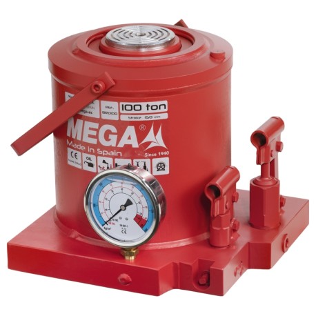 Gato Hidráulico MGD100 con Doble Bomba y Manómetro