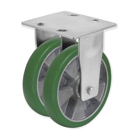 Rueda Doble Modelo QD con Soporte de Pletina para Aplicaciones Indust