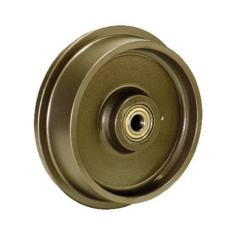 Rueda Monobloque HRG de Hierro Fundido para Grúa con Pestaña