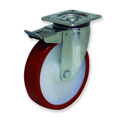 Ruedas giratorias con freno KIPG5FD con núcleo de nylon y banda de p