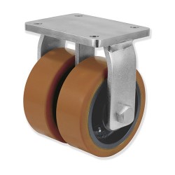 Rueda Doble Modelo UD con Soporte de Pletina para Aplicaciones Indust