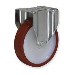 Ruedas fijas KIPF5 con núcleo de nylon y banda de poliuretano