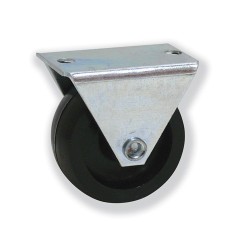 Ruedas fijas ZPF1 con soporte de pletina y núcleo de plástico