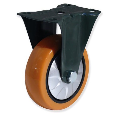 Ruedas fijas RPF4 con núcleo de polipropileno y banda de poliuretano