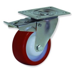 Ruedas giratorias con freno MIPG4FD con núcleo de nylon y banda de p