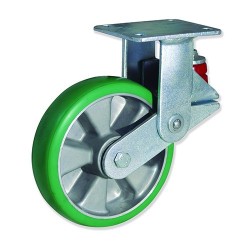 Ruedas Giratorias y Fijas HAPG6 y HAPF6 AEBB5  Aluminio y Poliuretan