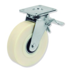 Ruedas giratorias con freno QPG7 con núcleo de poliamida