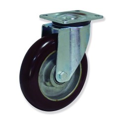 Ruedas giratorias KPG5 con núcleo de aluminio y banda de poliuretano 