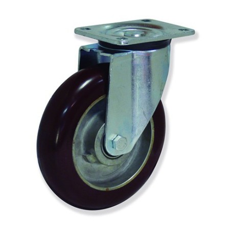 Ruedas giratorias KPG5 con núcleo de aluminio y banda de poliuretano 