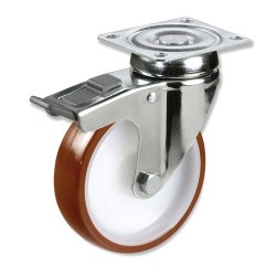 Ruedas Rotantes Giratorias con Freno BIPG3FD con Núcleo de Nylon y B