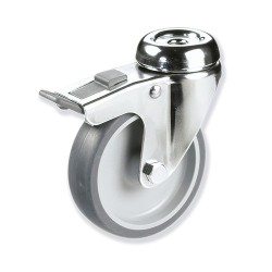 Ruedas Rotantes Modelo B en Acero Inoxidable con Sujeción por Tornill