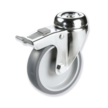 Ruedas Rotantes Modelo B en Acero Inoxidable con Sujeción por Tornill