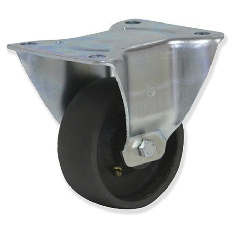 Rueda Modelo F con Soporte de Pletina y Núcleo de Hierro Fundido