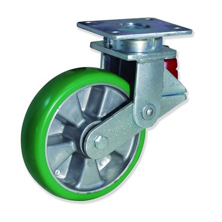 Ruedas Giratorias y Fijas HAPG6 y HAPF6 AEBB5  Aluminio y Poliuretan