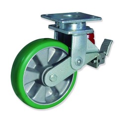 Ruedas Giratorias y Fijas HAPG6 y HAPF6 AEBB5  Aluminio y Poliuretan