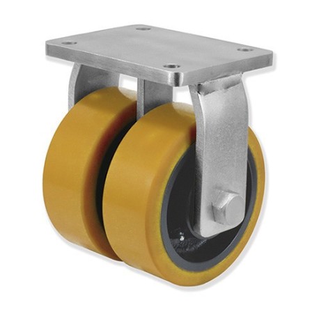 Ruedas Rotantes UD con Rueda Doble y Sujeción por Pletina