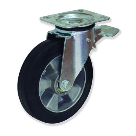 Ruedas rotantes giratorias con freno MPG5 con soporte de pletina