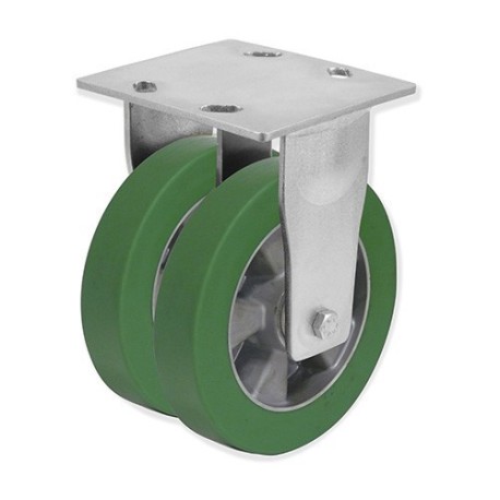 Ruedas Rotantes QD con Rueda Doble y Sujeción por Pletina