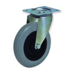 Ruedas fijas MPF4 con núcleo de plástico y banda de poliuretano impin