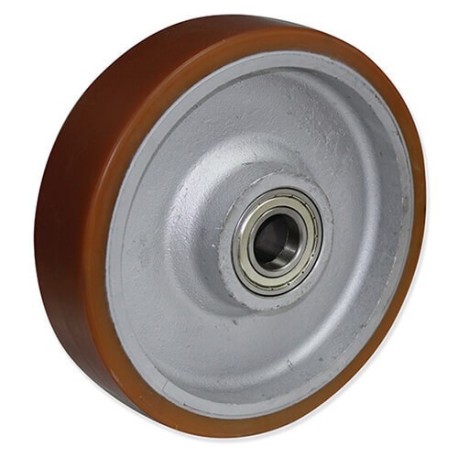 Rueda HKB  Poliuretano sobre Llanta de Aluminio