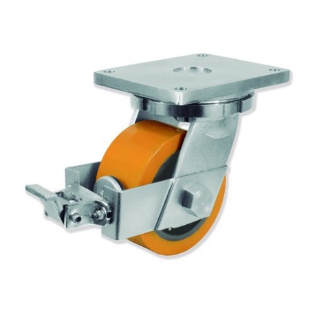 Ruedas giratorias con freno UPG8FS con núcleo de hierro fundido y ba