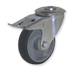 Ruedas Plástico/Caucho PCL4 y PCR4  Modelos Giratorio y con Freno