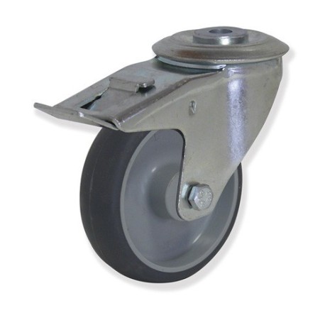 Ruedas Plástico/Caucho PCL4 y PCR4  Modelos Giratorio y con Freno