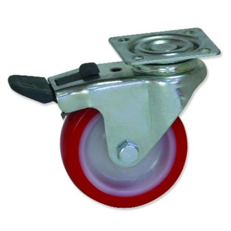 Ruedas giratorias con freno GPG1FD con núcleo de nylon y banda de po