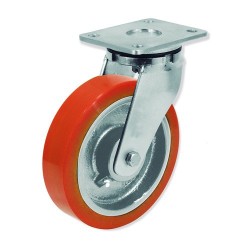 Ruedas Rotantes Giratorias y Fijas QPG7 y QPF7 HVB6  Hierro y Vulkol