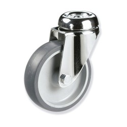 Ruedas Rotantes Modelo B en Acero Inoxidable con Sujeción por Tornill