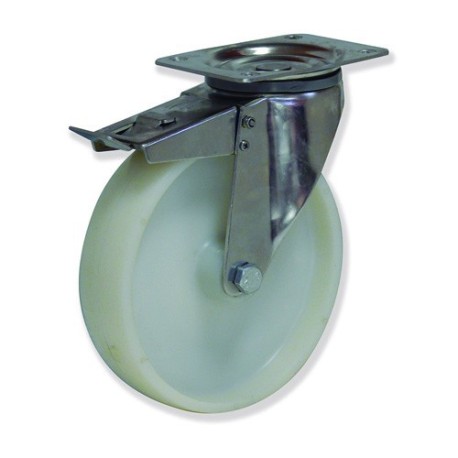 Ruedas Rotantes Modelo MI en Acero Inoxidable con Sujeción por Pletin