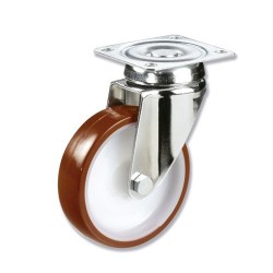 Ruedas giratorias BPG3 con núcleo de nylon y banda de poliuretano