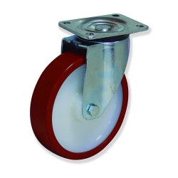 Ruedas giratorias con freno KPG5FD con núcleo de nylon y banda de po