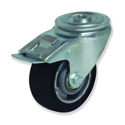 Ruedas Aluminio/Caucho ACB4  Modelos Giratorio y con Freno