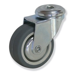 Ruedas Plástico/Caucho BTG1 PCL1  Modelos Giratorios y con Freno