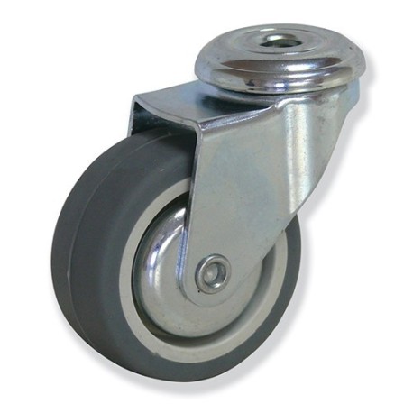 Ruedas Plástico/Caucho BTG1 PCL1  Modelos Giratorios y con Freno