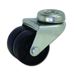 Ruedas PL  Plástico negro para aplicaciones ligeras