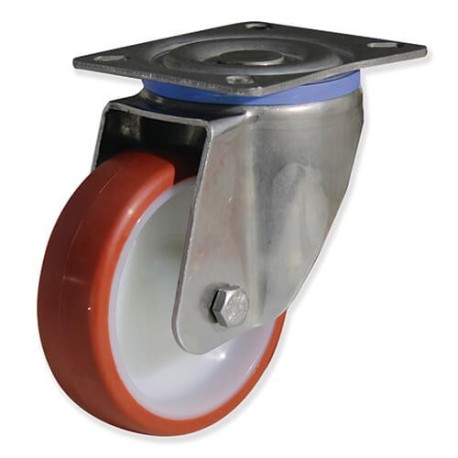 Ruedas giratorias FIPG4 con núcleo de nylon y banda de poliuretano