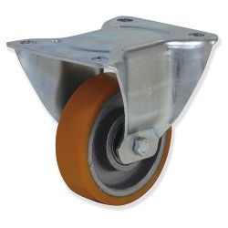 Rueda Modelo FPF4 con Soporte Fijo y Banda de Poliuretano