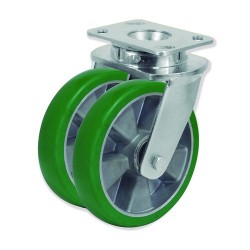 Rueda Doble Modelo QD con Soporte de Pletina para Aplicaciones Indust