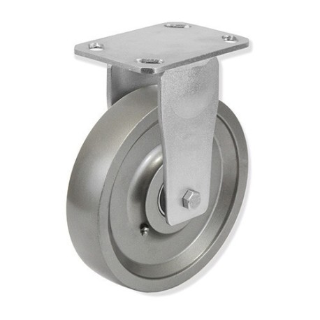 Rueda Modelo QPF6 con Soporte de Pletina y Núcleo de Hierro Fundido